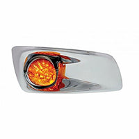 Fog Light Cover With 19 LED Beehive Light For 2007-2017 KW T660 - Amber LEDs (Amber Lens) Driver or Passenger Side