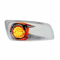 Fog Light Cover With 19 LED Reflector Light For 2007-2017 KW T660 - Amber LEDs (Amber Lens) Driver or Passenger Side