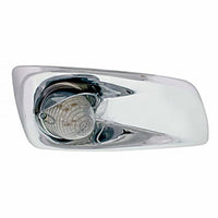 Fog Light Cover With 19 LED Beehive Light & Visor For 2007-17 KW T660 - Amber LEDs (Clear Lens) Driver or Passenger Side