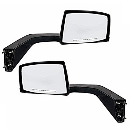 Black Hood Mirror Assembly For 2004-2014 Volvo VN (Driver or Passenger Side)