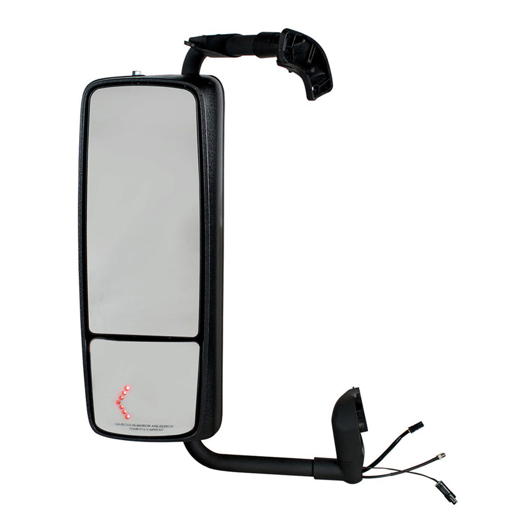 Chrome Mirror Assembly With LED Turn Signal For 2012-2017 Volvo VNL (Driver or Passenger Side)