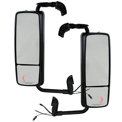 Chrome Mirror Assembly With LED Turn Signal For 2012-2017 Volvo VNL (Driver or Passenger Side)