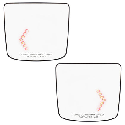 Heated Auxiliary Convex Mirror With LED Turn Signal For 2012-2017 Volvo VNL (Driver or Passenger Side)