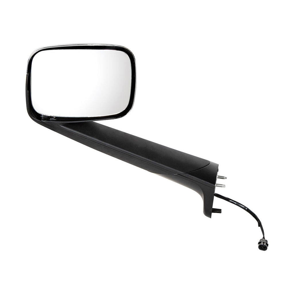 Chrome Hood Mirror With Heated Lens For 2018-2025 Freightliner Cascadia (Driver or Passenger Side)