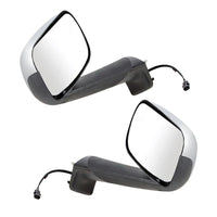 Chrome Hood Mirror With Heated Lens For 2018-2025 Freightliner Cascadia (Driver or Passenger Side)