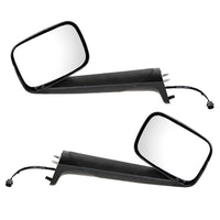 Black Hood Mirror With Heated Lens For 2018-2025 Freightliner Cascadia (Driver or Passenger Side)