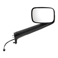 Black Hood Mirror With Heated Lens For 2018-2025 Freightliner Cascadia (Driver or Passenger Side)