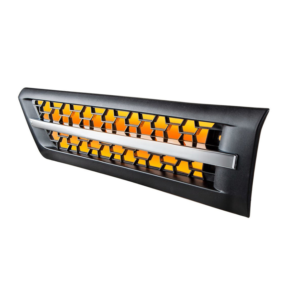 Hood Air Intake Grille With Various Colored LEDs For 2018-2024 Freightliner Cascadia 126 (Driver or Passenger Side)