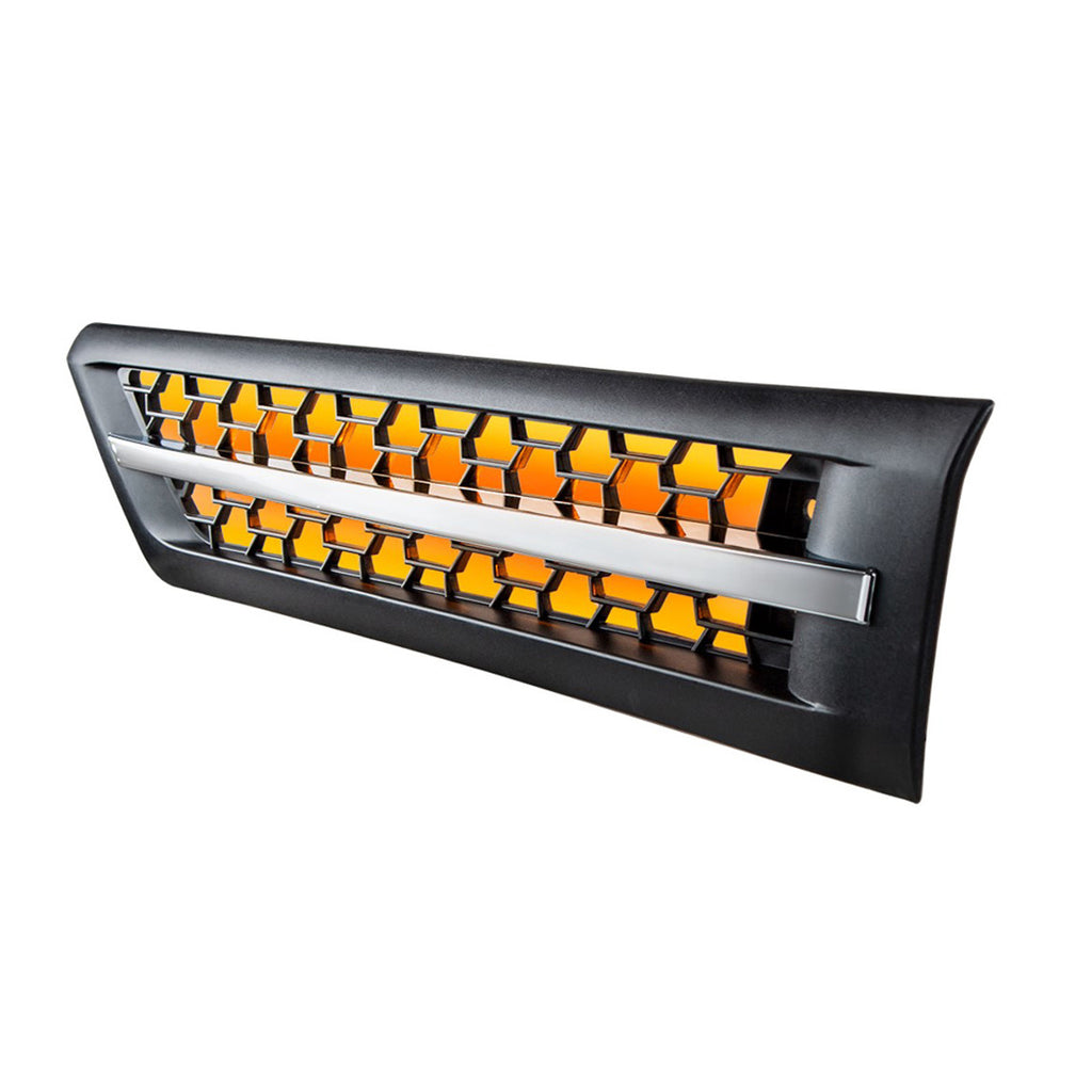 Hood Air Intake Grille With Various Colored LEDs For 2018-2024 Freightliner Cascadia 126 (Driver or Passenger Side)