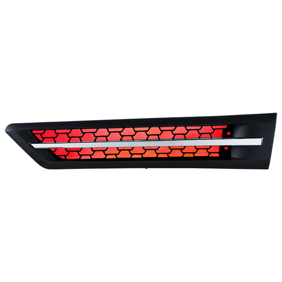 Hood Air Intake Grille With Various Colored LEDs For 2018-2024 Freightliner Cascadia 126 (Driver or Passenger Side)