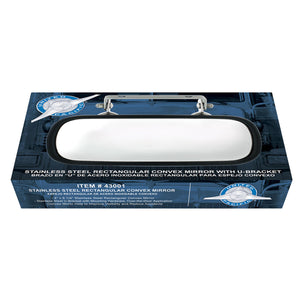 Rectangular 430 Stainless Steel Over Door Convex Mirror With Mounting Bracket