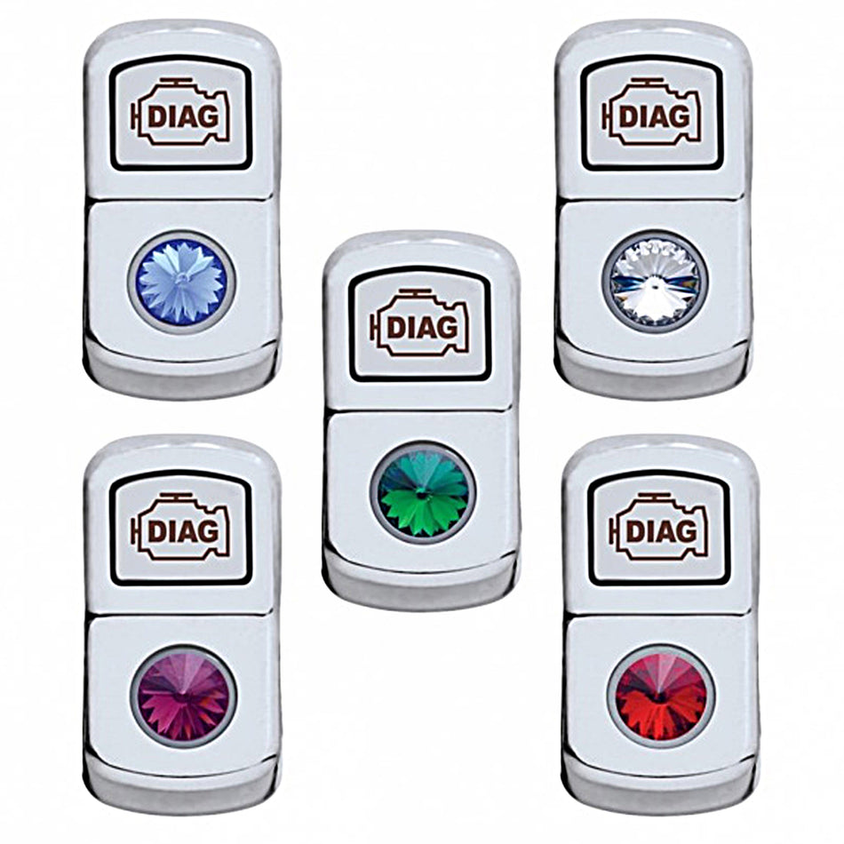 United Pacific - "Diagnostic" Rocker Switch Cover (Various Colored Crystals)