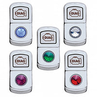 United Pacific - "Diagnostic" Rocker Switch Cover (Various Colored Crystals)