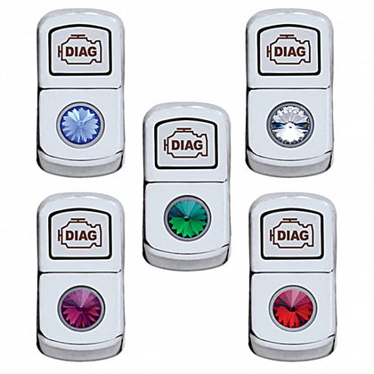 United Pacific - "Diagnostic" Rocker Switch Cover (Various Colored Crystals)