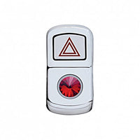 United Pacific - "Hazard" Rocker Switch Cover With Red Crystal