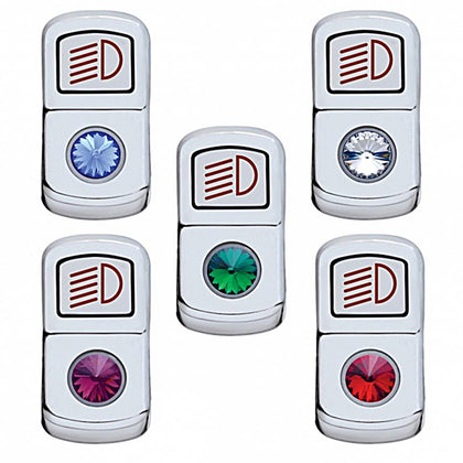 United Pacific - "Headlight" Rocker Switch Cover (Various Colored Crystals)