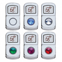 United Pacific - "Load Light" Chrome Rocker Switch Cover (Plain or Various Colored Crystals)