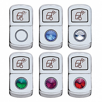 United Pacific - "Load Light" Chrome Rocker Switch Cover (Plain or Various Colored Crystals)
