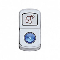 United Pacific - "Load Light" Chrome Rocker Switch Cover (Plain or Various Colored Crystals)