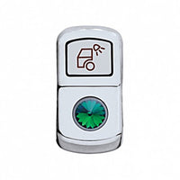 United Pacific - "Load Light" Chrome Rocker Switch Cover (Plain or Various Colored Crystals)