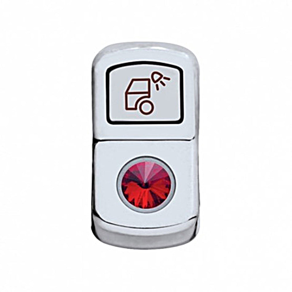 United Pacific - "Load Light" Chrome Rocker Switch Cover (Plain or Various Colored Crystals)