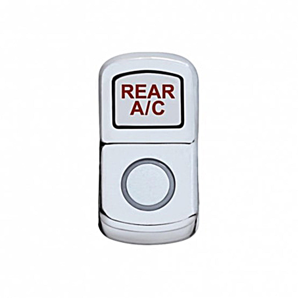 United Pacific - "Rear A/C" Chrome Rocker Switch Cover (Plain or Various Colored Crystals)