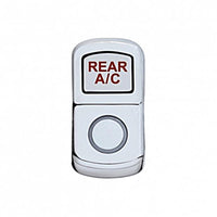 United Pacific - "Rear A/C" Chrome Rocker Switch Cover (Plain or Various Colored Crystals)