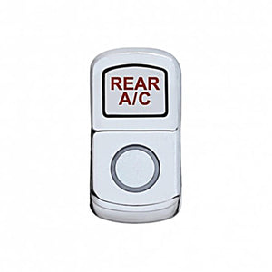 United Pacific - "Rear A/C" Chrome Rocker Switch Cover (Plain or Various Colored Crystals)