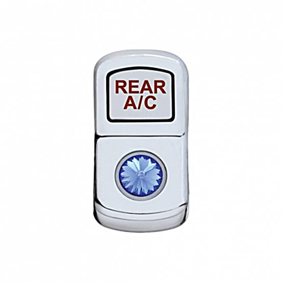 United Pacific - "Rear A/C" Chrome Rocker Switch Cover (Plain or Various Colored Crystals)