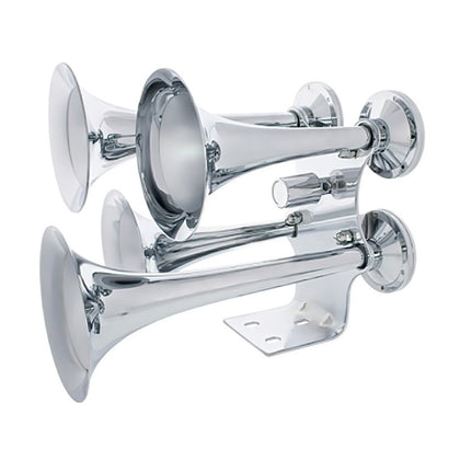 United Pacific - 4 Trumpets Air Powered Chrome Train Horn - Competition Series