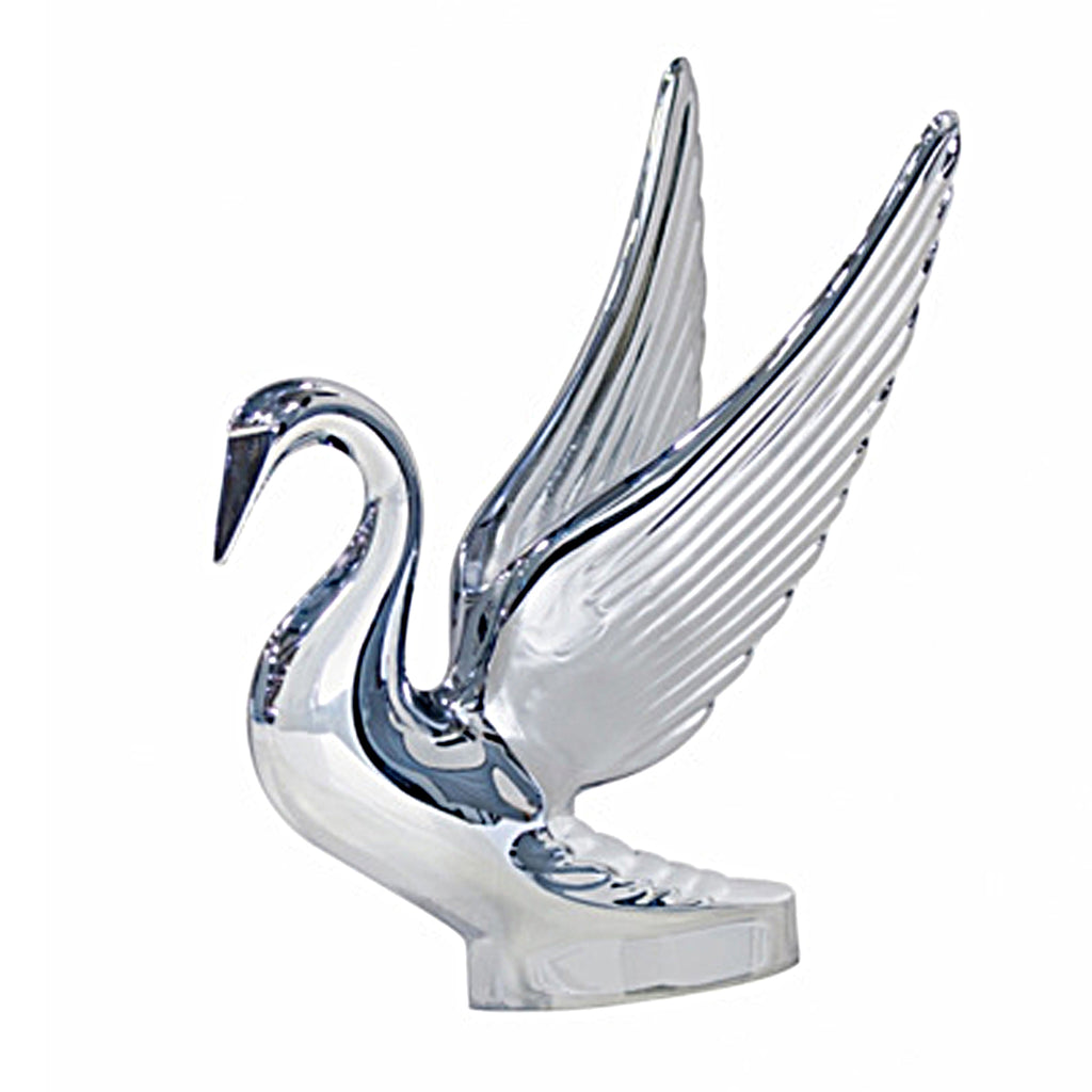 United Pacific - Die-Cast Swan Hood Ornament - Chrome