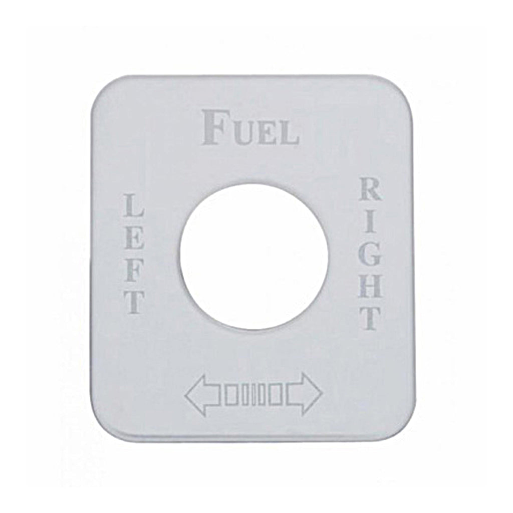 United Pacific - Stainless Steel Switch Name Plate For Kenworth - Fuel Level Left/Right