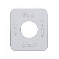 United Pacific - Stainless Steel Switch Name Plate For Kenworth - Fuel Level Left/Right