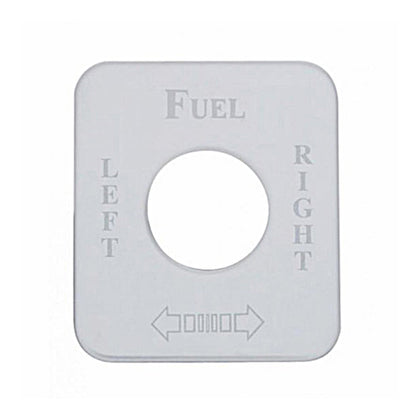 United Pacific - Stainless Steel Switch Name Plate For Kenworth - Fuel Level Left/Right