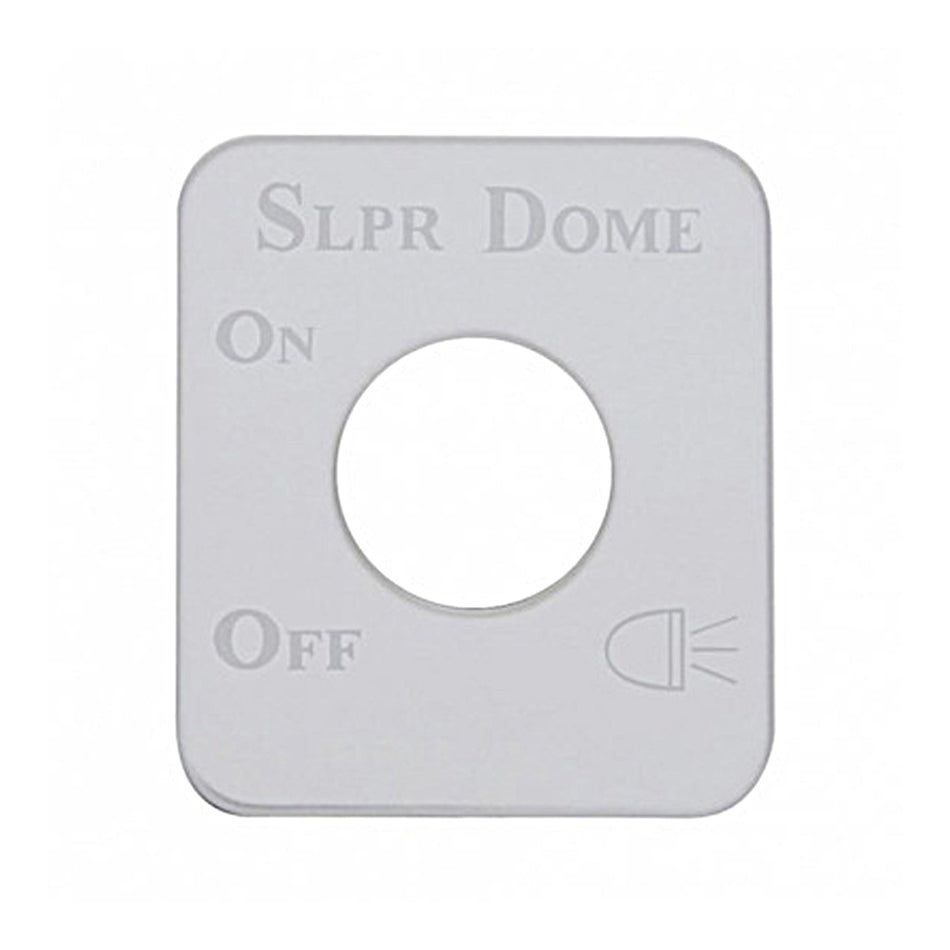 United Pacific - Stainless Steel Switch Name Plate For Kenworth - Sleeper Dome