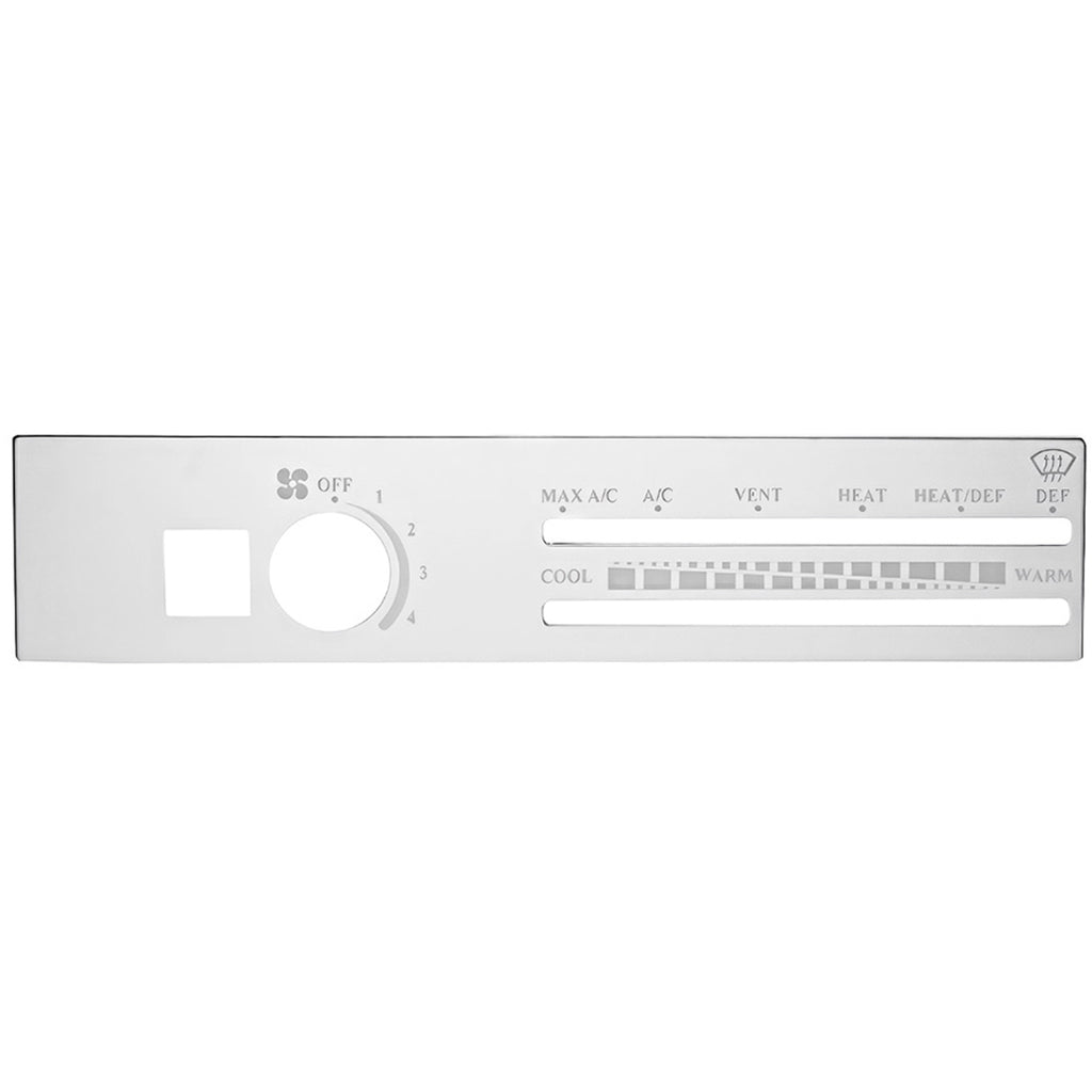 United Pacific - Stainless A/C Control Plate With Recirculate Opening For Freightliner