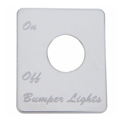 United Pacific - Stainless Steel Switch Name Plate For Peterbilt - Bumper Light