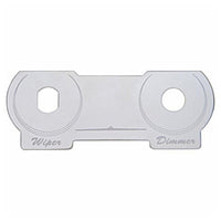 United Pacific - Stainless Steel Switch Name Plate For Peterbilt - Dimmer & Wiper