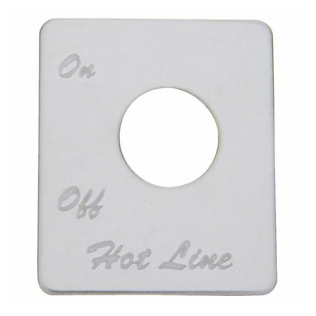 United Pacific - Stainless Steel Switch Name Plate For Peterbilt - Fuel Hot Line