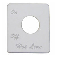 United Pacific - Stainless Steel Switch Name Plate For Peterbilt - Fuel Hot Line