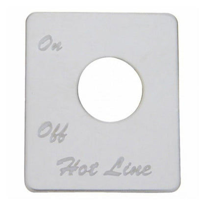 United Pacific - Stainless Steel Switch Name Plate For Peterbilt - Fuel Hot Line