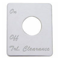 United Pacific - Stainless Steel Switch Name Plate For Peterbilt - Trailer Clearance