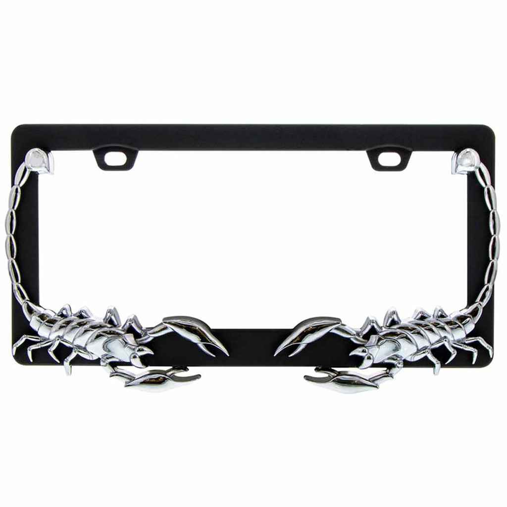 United Pacific - Scorpion License Plate Frame - Chrome & Black