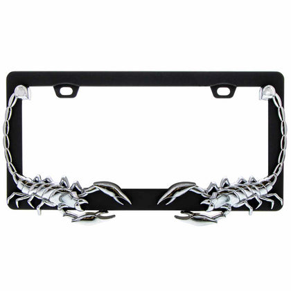 United Pacific - Scorpion License Plate Frame - Chrome & Black