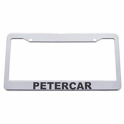 United Pacific - Petercar Chrome Plastic License Plate Frame