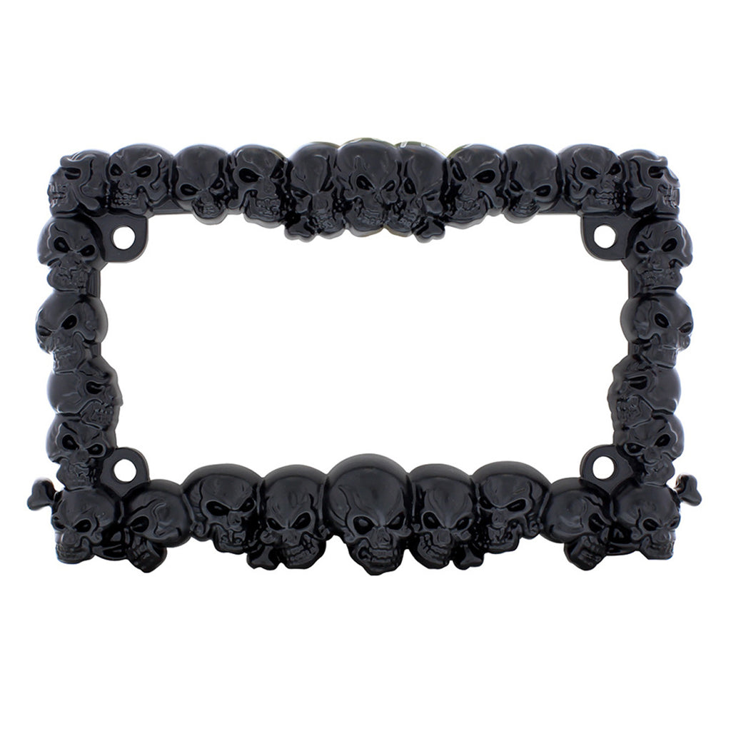 United Pacific - Skull Motorcycle License Plate Frame - Black