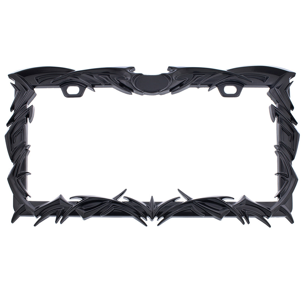 United Pacific - Tribal Flame License Plate Frame - Black