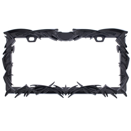 United Pacific - Tribal Flame License Plate Frame - Black