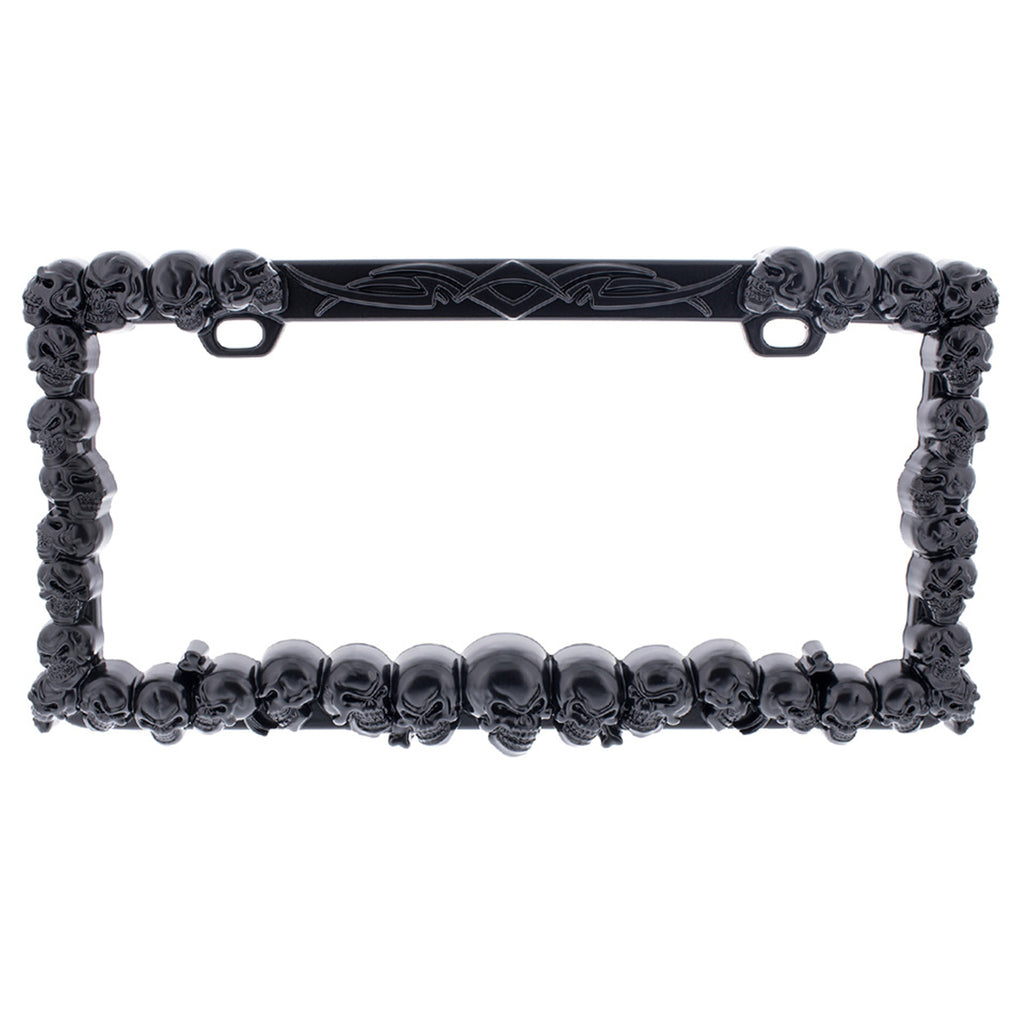 United Pacific - Skull License Plate Frame - Black