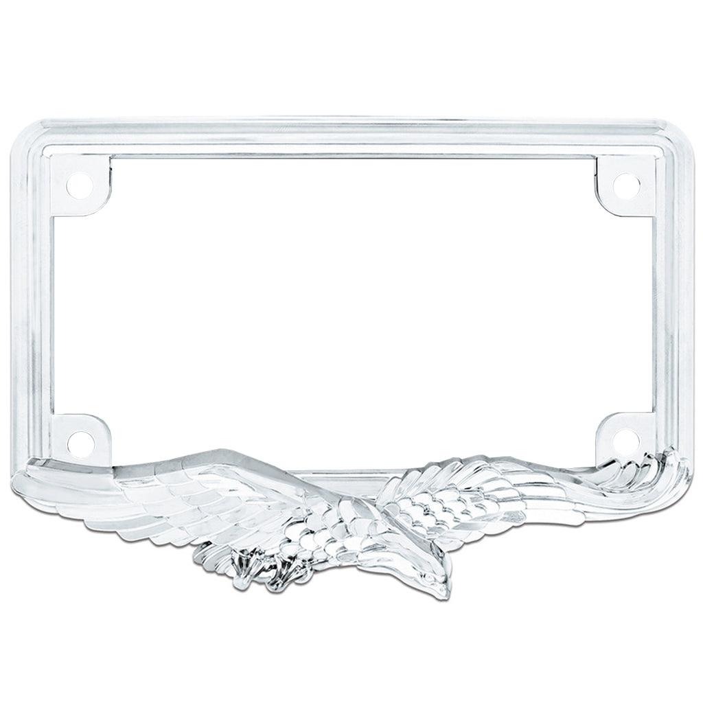 United Pacific - Eagle Motorcycle License Plate Frame - Chrome